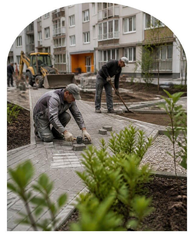 Благоустройство двора многоквартирного дома в Абакане